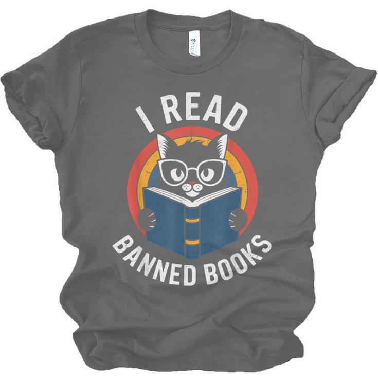 I Read Banned Books For Men Women Cat Banned Books Unisex Jersey T-Shirt