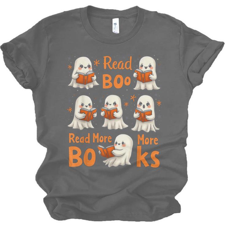 Read Boo KS Read More Bo KS Cute Ghost Reading Book Unisex Jersey T-Shirt