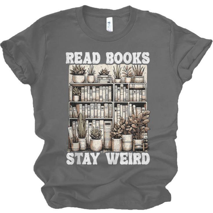Read Books Stay Weird Introvert Book Lover Book Unisex Jersey T-Shirt