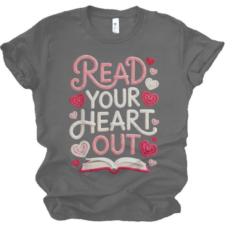 Read Your Cute Heart Out Teacher Librarian Love Reading Book Unisex Jersey T-Shirt