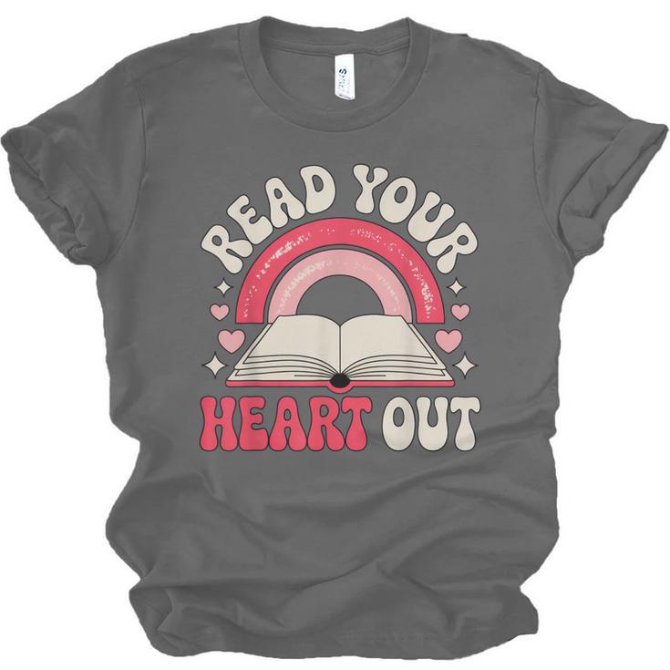 Read Your Heart Out Book Lover Fun Reading Time Unisex Jersey T-Shirt Read Your Heart Out Book Lover Fun Reading Time Unisex Jersey T-Shirt