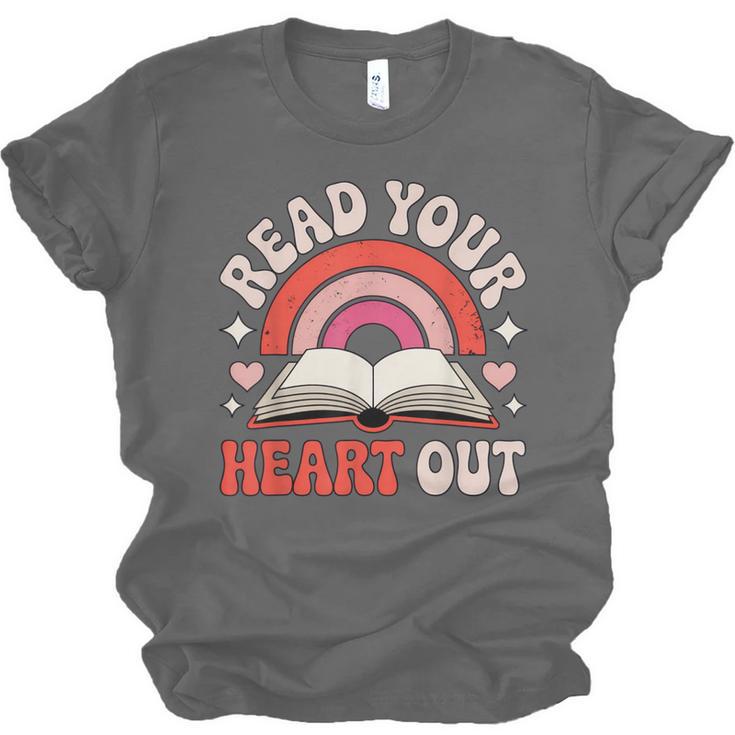 Read Your Heart Out Book Lovers Emotional Fall Vibes Unisex Jersey T-Shirt