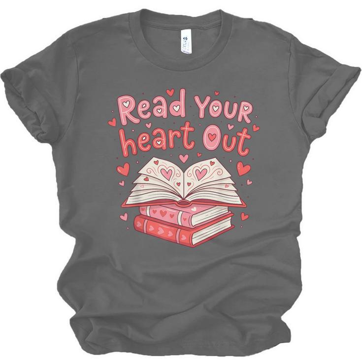 Read Your Heart Out Teacher Valentines Day Book Lover Unisex Jersey T-Shirt