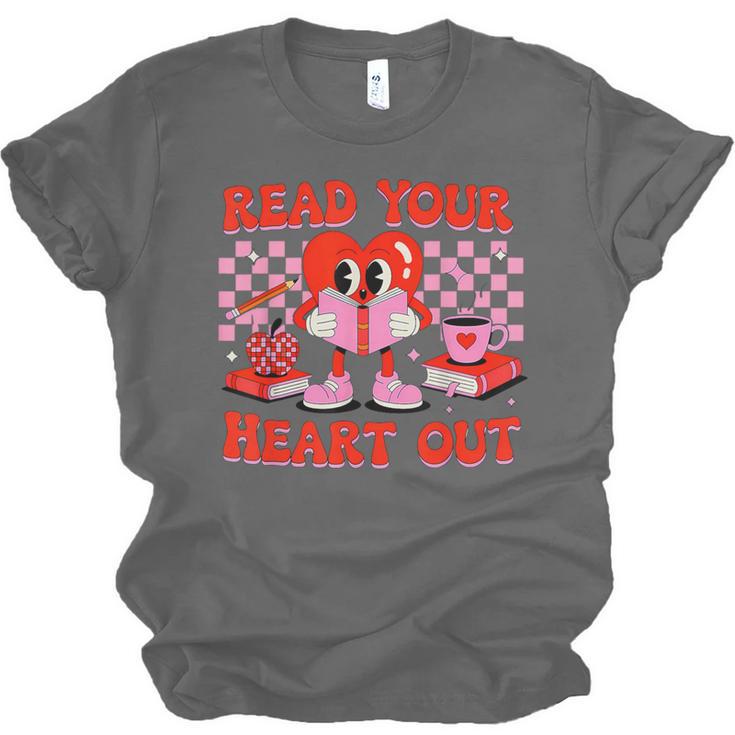 Read Your Heart Out Valentine Reading Book Kid Teacher Unisex Jersey T-Shirt Read Your Heart Out Valentine Reading Book Kid Teacher Unisex Jersey T-Shirt