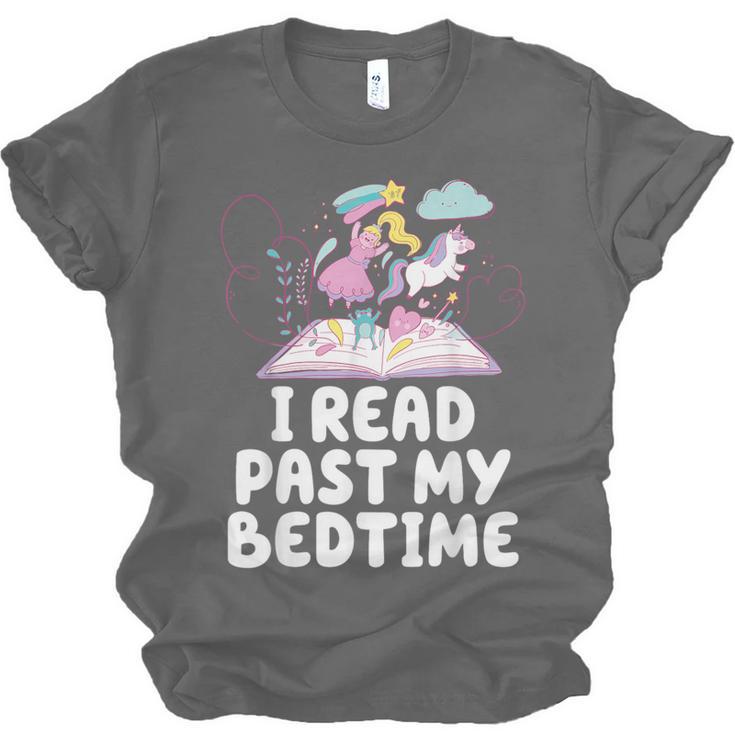 I Read Past My Bedtime Reading Unicorn Book Lover Unisex Jersey T-Shirt I Read Past My Bedtime Reading Unicorn Book Lover Unisex Jersey T-Shirt