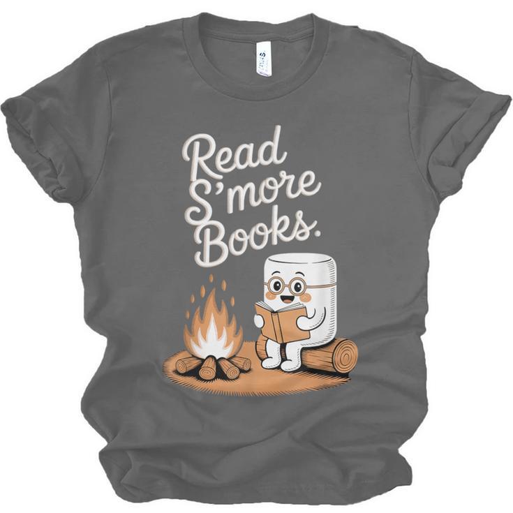 Read S'More Books Camping Outdoors Reading Campfire Smores Unisex Jersey T-Shirt