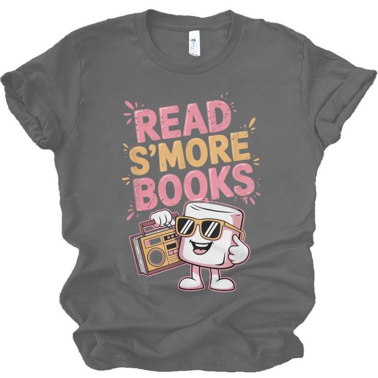 Read S'More Books Camping Outdoors Travel Campfire Smores Unisex Jersey T-Shirt