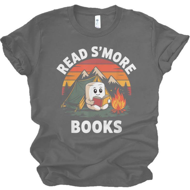 Read S'More Books Cute Campfire Reading Book Lovers Unisex Jersey T-Shirt Read S'More Books Cute Campfire Reading Book Lovers Unisex Jersey T-Shirt