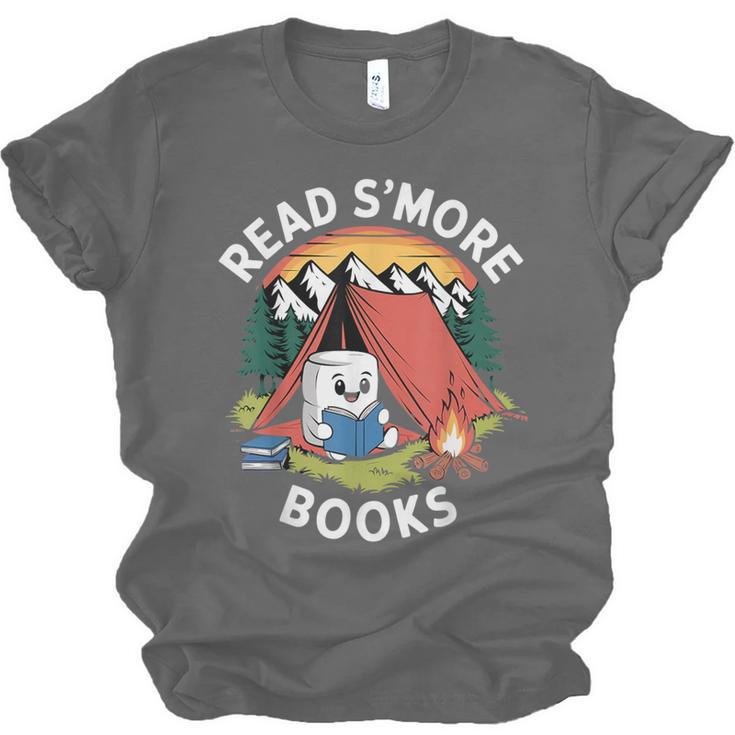 Read S'More Books Reading Camping Smores Kawaii S'Mores Unisex Jersey T-Shirt