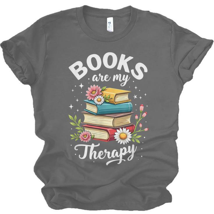 Reading Books Are My Therapy Unisex Jersey T-Shirt Reading Books Are My Therapy Unisex Jersey T-Shirt