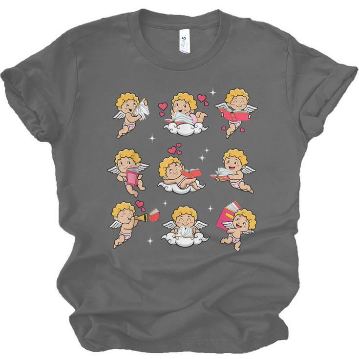 Reading Cupids Books Valentine's Day Teachers Book Lovers Unisex Jersey T-Shirt Reading Cupids Books Valentine's Day Teachers Book Lovers Unisex Jersey T-Shirt