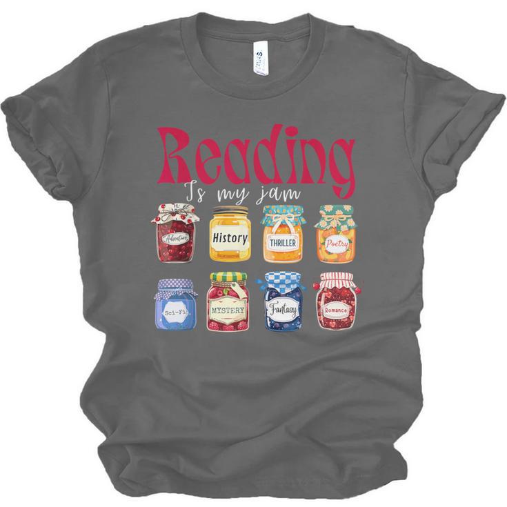 Reading Is My Jam Teacher Student Book Lovers Unisex Jersey T-Shirt Reading Is My Jam Teacher Student Book Lovers Unisex Jersey T-Shirt