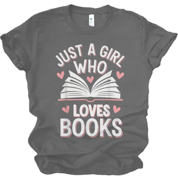 Reading Just A Girl Who Loves Books Unisex Jersey T-Shirt