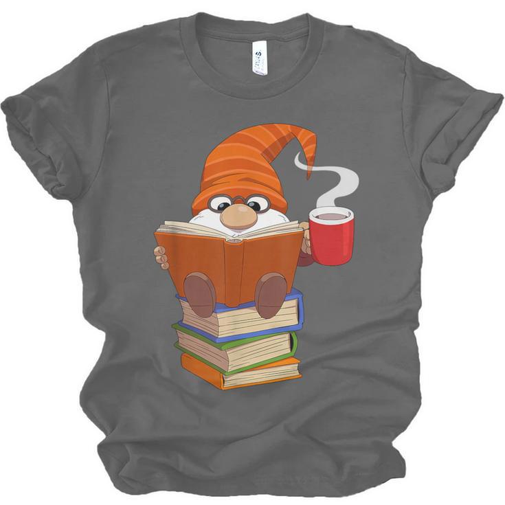 Reading Lover Book Graphic Gnome Unisex Jersey T-Shirt