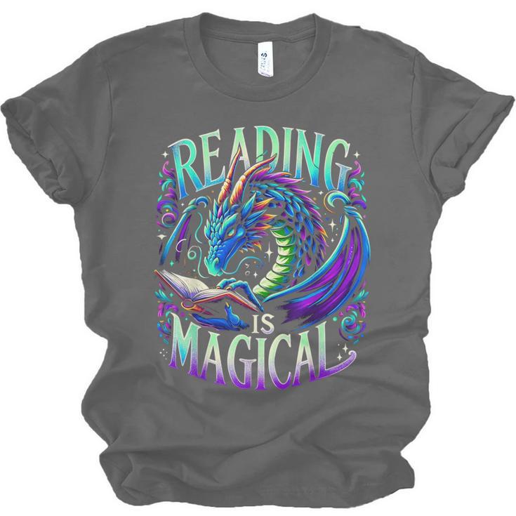 Reading Is Magical Dragon Tee Perfect For Book Lovers Kids Unisex Jersey T-Shirt