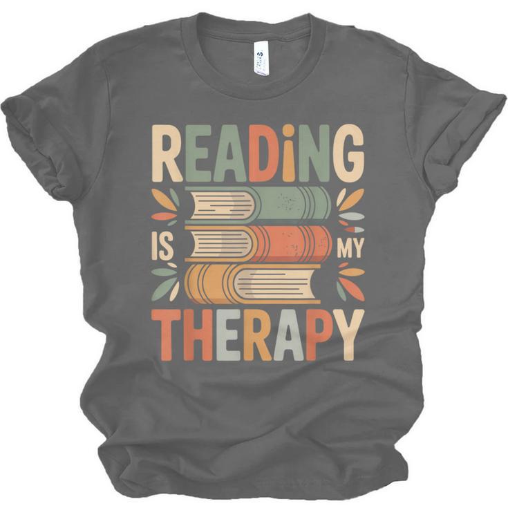 Reading Is My Therapy Book Lover Unisex Jersey T-Shirt