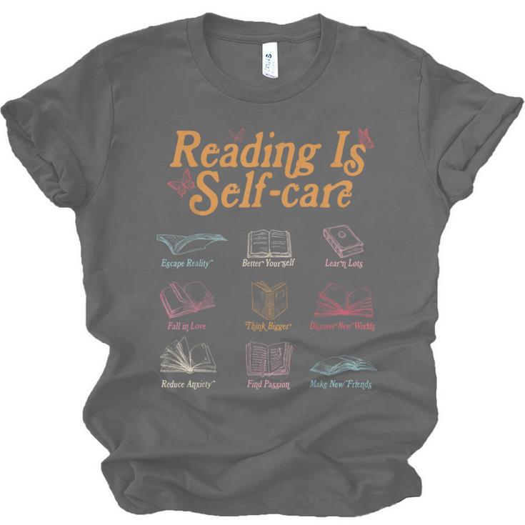 Reading Is Self Care Mental Health Read More Book Unisex Jersey T-Shirt