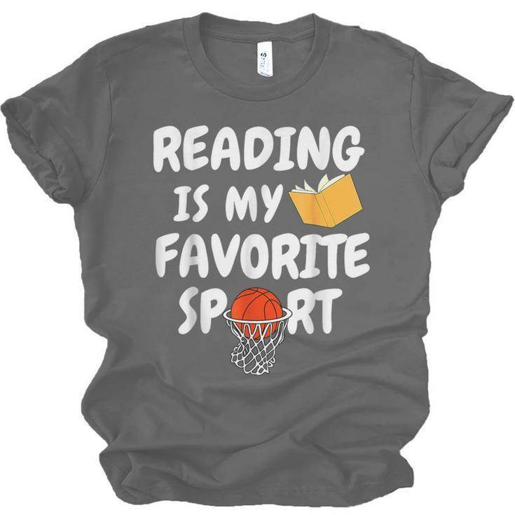 Reading Is My Tee Favorite Sport Basketball World Book Day Unisex Jersey T-Shirt