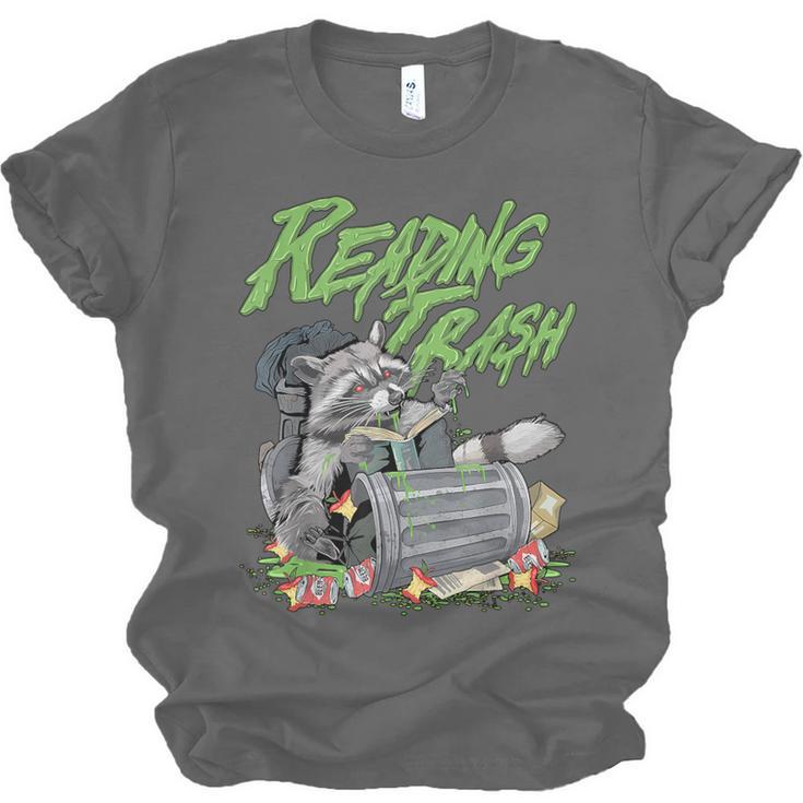 Reading Trash Racoon Bookworm Bookish Librarian Book Lover Unisex Jersey T-Shirt Reading Trash Racoon Bookworm Bookish Librarian Book Lover Unisex Jersey T-Shirt