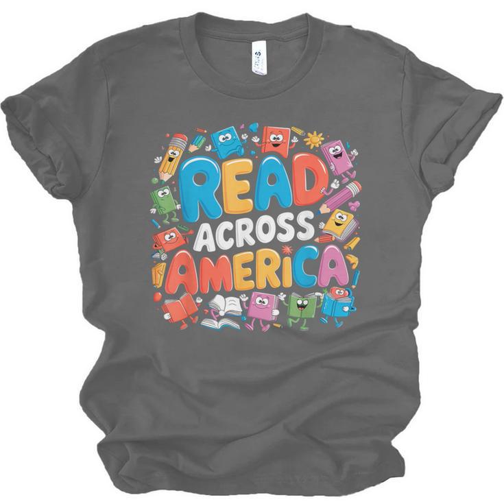 Reads Across Tee America Books Reader Reading Teacher Unisex Jersey T-Shirt