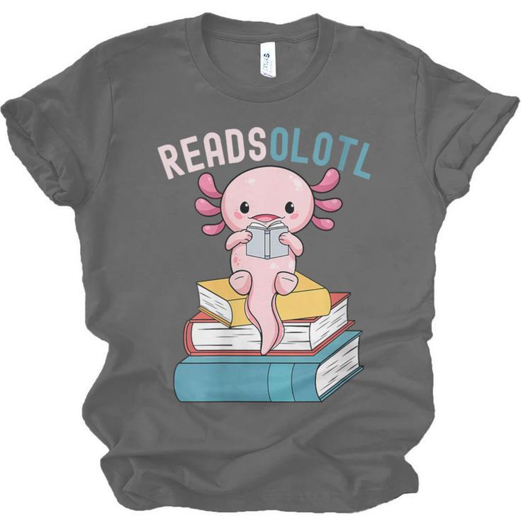 Reads Alotl Shirt Kids Readsolotl Read Axolotl Shirt Books Unisex Jersey T-Shirt