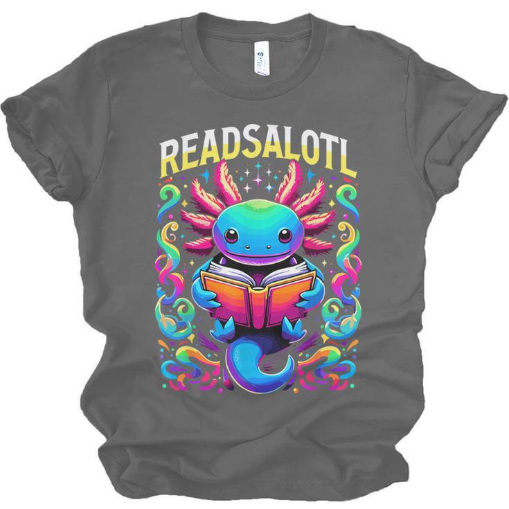 Readsalotl Axolotl Book Lovers Axolotls Unisex Jersey T-Shirt Readsalotl Axolotl Book Lovers Axolotls Unisex Jersey T-Shirt
