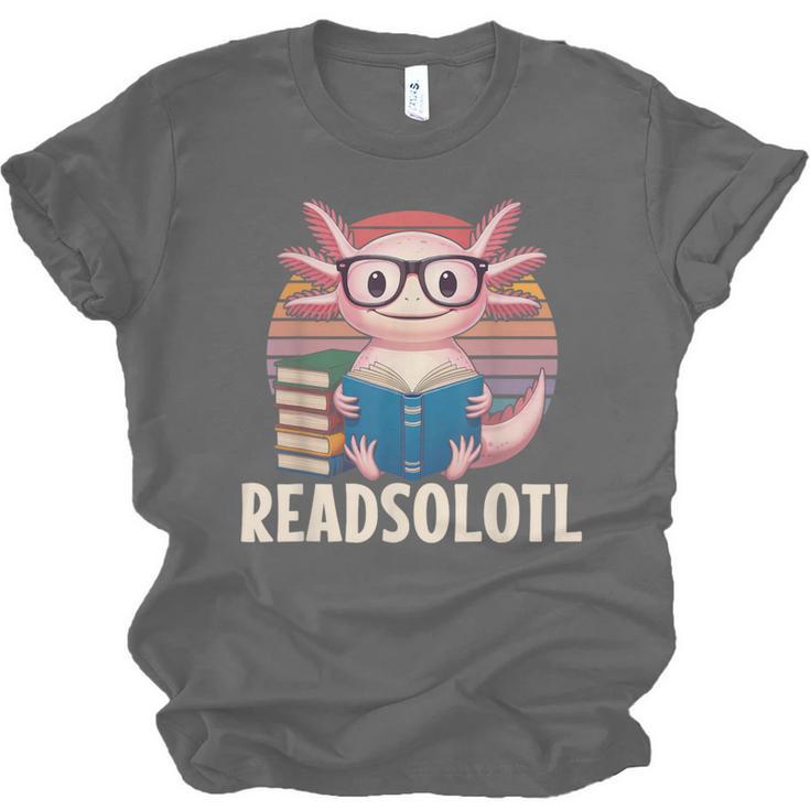 Readsolotl Axolotl Reading Book Lover Kawaii Bookworms Unisex Jersey T-Shirt Readsolotl Axolotl Reading Book Lover Kawaii Bookworms Unisex Jersey T-Shirt