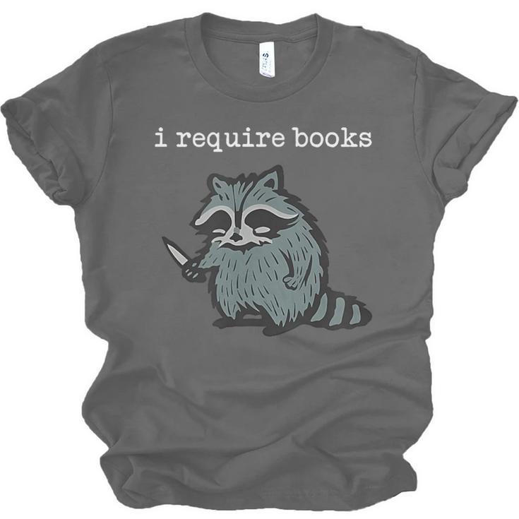 i Require Books Raccoon Unisex Jersey T-Shirt