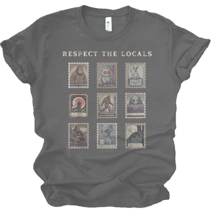 Respect The Locals Cryptid Mothman Hiking Bigfoot Introverts Unisex Jersey T-Shirt Respect The Locals Cryptid Mothman Hiking Bigfoot Introverts Unisex Jersey T-Shirt