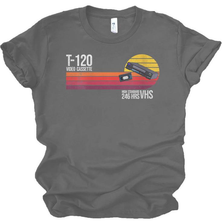 Retro 80's 90's Music Nostalgia Video Cassette Tape VHS Unisex Jersey T-Shirt Retro 80's 90's Music Nostalgia Video Cassette Tape VHS Unisex Jersey T-Shirt