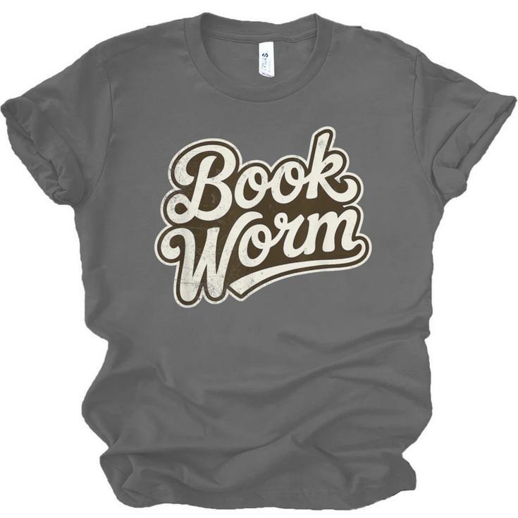 Retro Book Worm Reading For Book Lovers Unisex Jersey T-Shirt Retro Book Worm Reading For Book Lovers Unisex Jersey T-Shirt