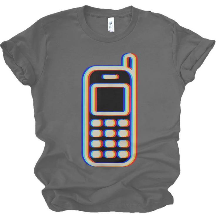 Retro Cell Vintage Mobile Phone 90s Nostalgia Vaporwave Fun Unisex Jersey T-Shirt Retro Cell Vintage Mobile Phone 90s Nostalgia Vaporwave Fun Unisex Jersey T-Shirt