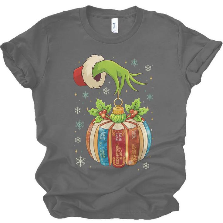Retro Christmas Ornament Book Christmas Teacher Librarian Unisex Jersey T-Shirt Retro Christmas Ornament Book Christmas Teacher Librarian Unisex Jersey T-Shirt