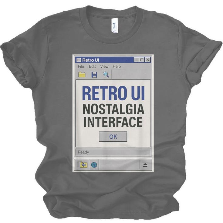 Retro Computer Dialog Box 90s Desktop Interface Nostalgia Unisex Jersey T-Shirt