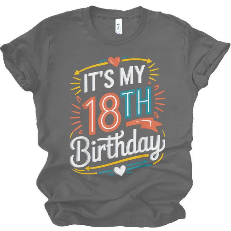 Retro It's My 18th Birthday Boho Nostalgia Women Kids Unisex Jersey T-Shirt Retro It's My 18th Birthday Boho Nostalgia Women Kids Unisex Jersey T-Shirt