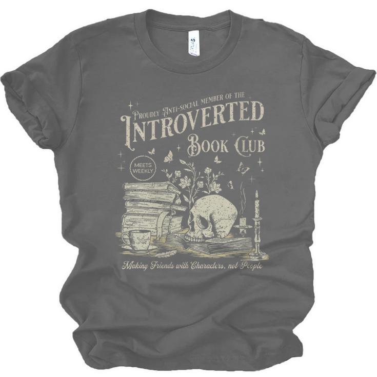 Retro Proud Anti Social Member Of Introverted Book Club Unisex Jersey T-Shirt Retro Proud Anti Social Member Of Introverted Book Club Unisex Jersey T-Shirt