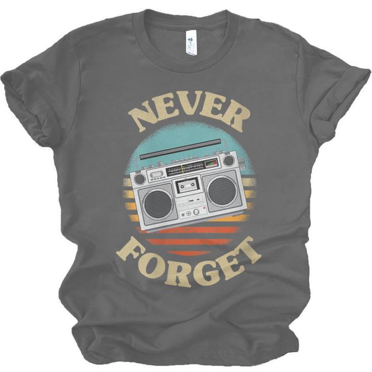 Retro Radio Never Forget Nostalgia Vintage Unisex Jersey T-Shirt