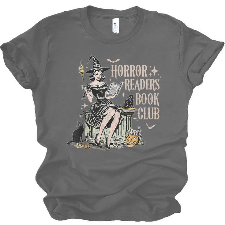 Retro Scary Horror Readers Book Club Spooky Halloween Unisex Jersey T-Shirt