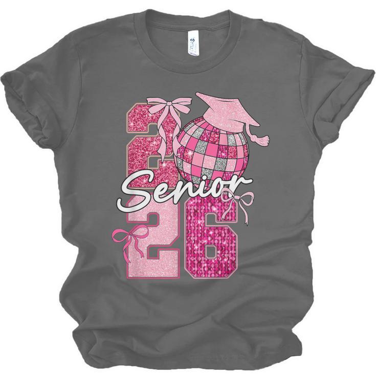Retro Senior 2026 Coquette Bow Graduation Class Of 2026 Unisex Jersey T-Shirt