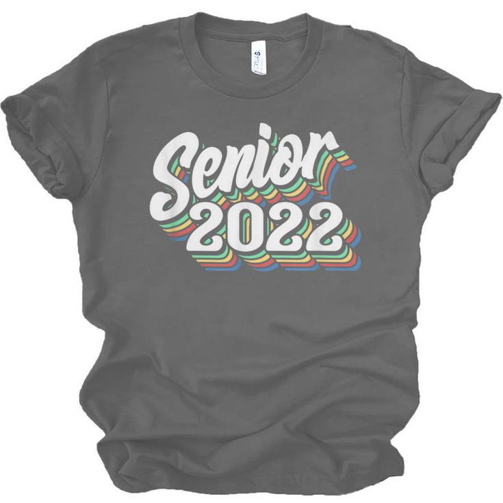 Retro Senior Class Of 2022 Men Women Graduation 90's Grad Unisex Jersey T-Shirt