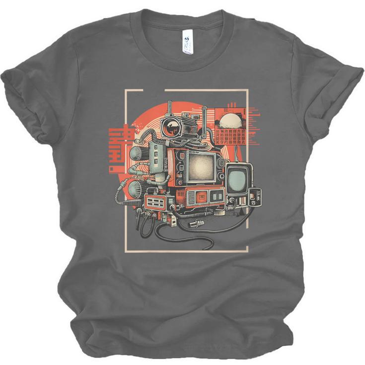 Retro Tech Stack 80s 90s Nostalgia Analog TV Cameras Unisex Jersey T-Shirt Retro Tech Stack 80s 90s Nostalgia Analog TV Cameras Unisex Jersey T-Shirt