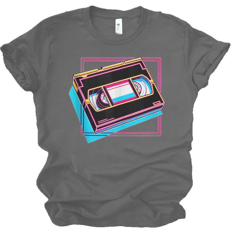Retro VHS Vaporwave Video Cassette Nostalgia Geek Chic Unisex Jersey T-Shirt