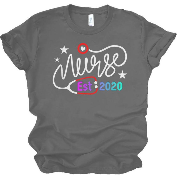 RN New Nurse Est 2020 Cute Nursing School Graduation 2K20 Unisex Jersey T-Shirt