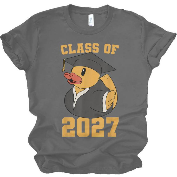 Rubber Duck Class Of 2027 Senior 2027 Graduation Year Senior Unisex Jersey T-Shirt