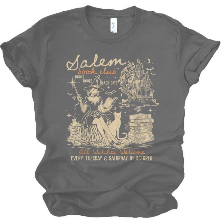 Salem Book Club Witches Witchy Witch Spooky Season Halloween Unisex Jersey T-Shirt