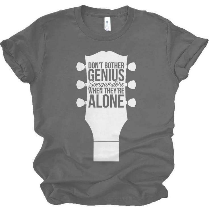 Sarcastic Jokes Genius Songwriters Are Introvert Guitarist Unisex Jersey T-Shirt