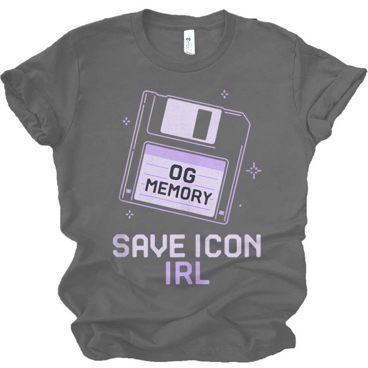 Save Icon IRL Retro Tech Humor Floppy Disk 90s Nostalgia Unisex Jersey T-Shirt
