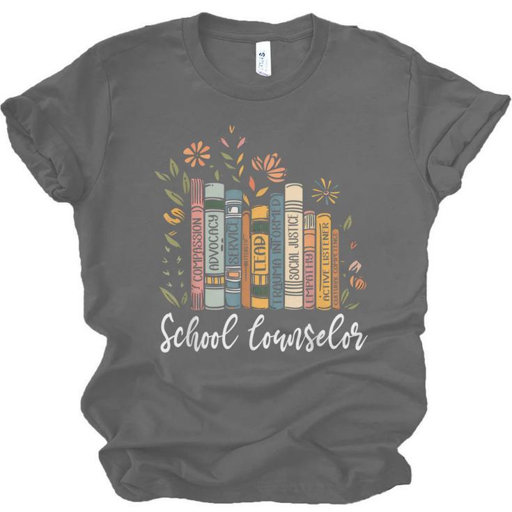 School Counselor Wildflower Books National School Counseling Unisex Jersey T-Shirt School Counselor Wildflower Books National School Counseling Unisex Jersey T-Shirt