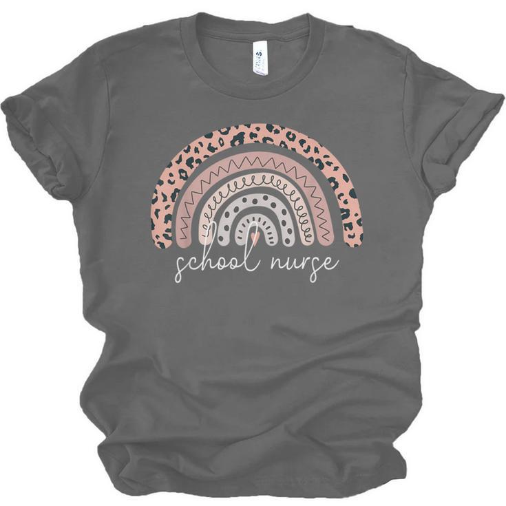 School Nurse Appreciation Rainbow Graduation Medical Nursing Unisex Jersey T-Shirt