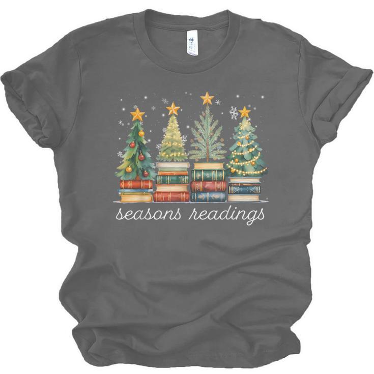 Seasons Readings All Booked For Christmas Book Reading Lover Unisex Jersey T-Shirt Seasons Readings All Booked For Christmas Book Reading Lover Unisex Jersey T-Shirt